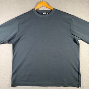 Uniqlo Airism Cotton Blend Crew Neck T Shirt Mens XL Dark Gray Short Sleeve
